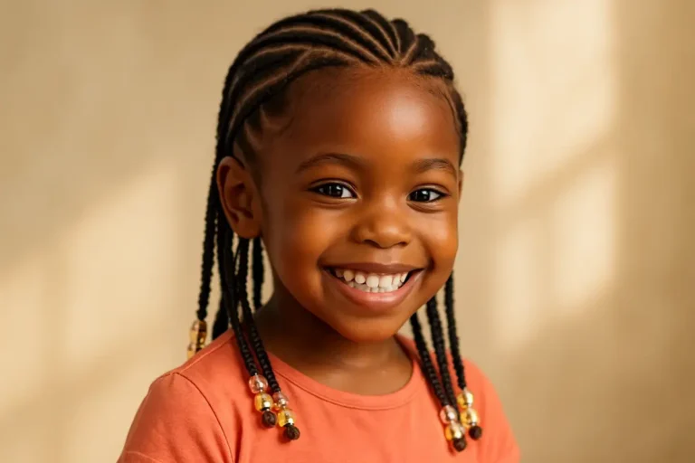 Vanilles libres à deux brins : une idée de coiffure afro pour enfant, à adapter à sa chevelure et à son confort.