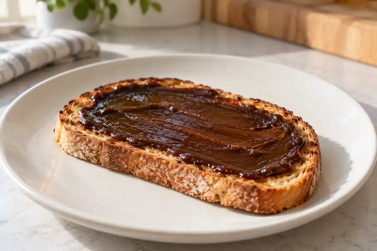 La Vegemite, pâte à tartiner salée du quotidien, apporte des vitamines B selon sa version et sa portion, avec du sodium à prendre en compte.